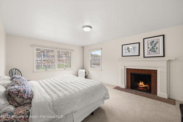 Bedroom, Fireplace, Interior