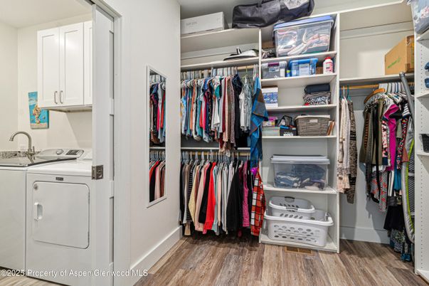 Interior, Walk-in Closets, Washer, Wood Texture Flooring