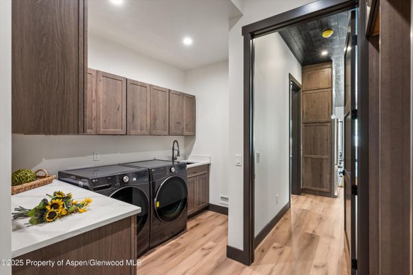Interior, Recessed Lighting, Washer, Wood Texture Flooring