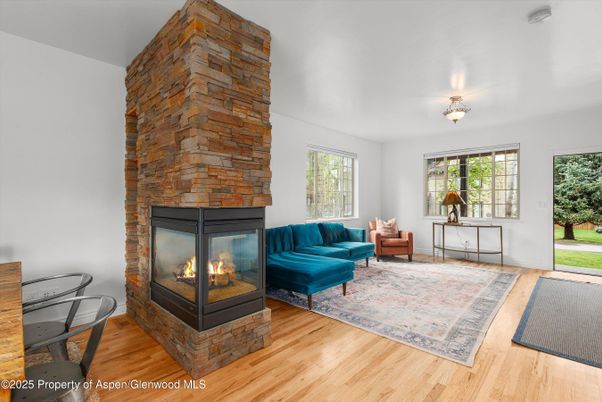 Fireplace, Interior, Stone Walls, Wood Texture Flooring