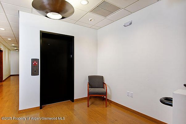Elevator, Interior, Recessed Lighting, Wood Texture Flooring
