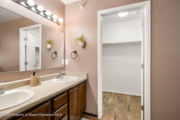 Bathroom, Dual Sink Vanities, Interior, Wood Texture Flooring
