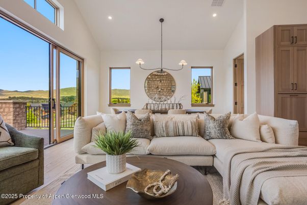 Interior, Living room, Pendant Lights, Recessed Lighting, Wood Texture Flooring