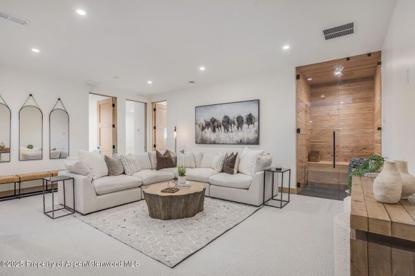 Interior, Living room, Recessed Lighting, Wooden Ceilings, Wooden Walls