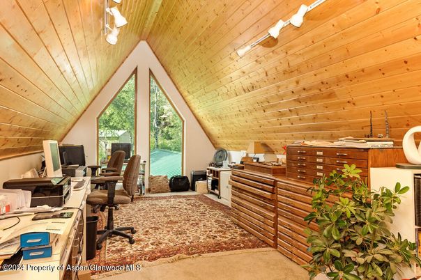 Home Office, Interior, Wooden Ceilings, Wooden Walls