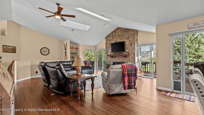 Fireplace, Interior, Living room, Stone Walls, Wood Texture Flooring