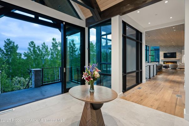 Fireplace, Interior, Recessed Lighting, Wooden Ceilings, Wood Texture Flooring