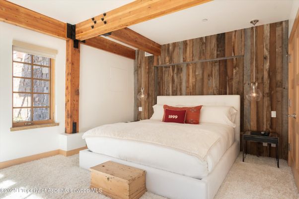 Bedroom, Interior, Wooden Beams, Wooden Walls