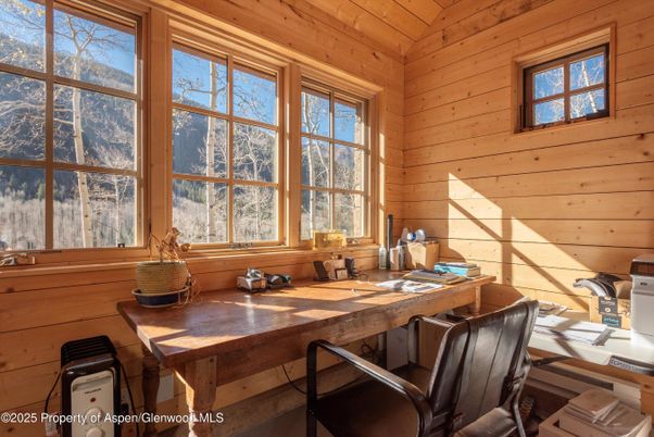 Home Office, Interior, Wooden Walls