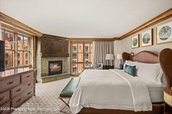 Bedroom, Fireplace, Interior
