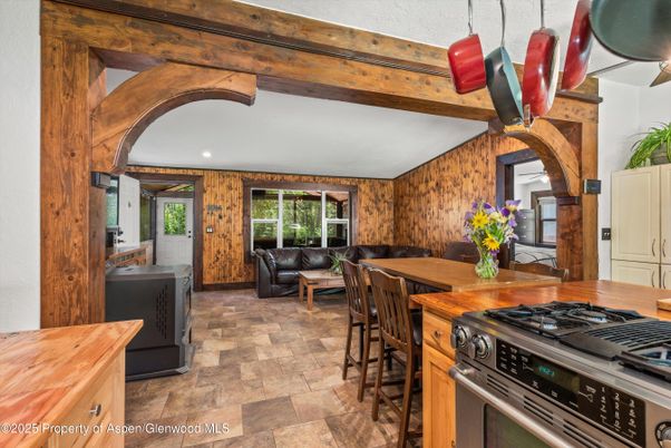 Interior, Kitchen, Recessed Lighting, Wooden Beams