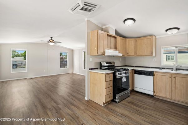 Interior, Kitchen, Wood Texture Flooring