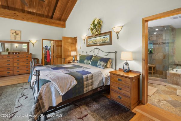 Bathroom, Bedroom, Glass Shower, Interior, Wooden Beams, Wooden Ceilings, Wood Texture Flooring