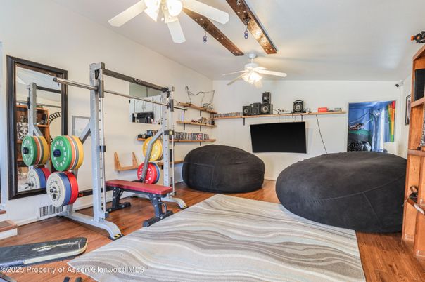 Fitness Equipment, Interior, Wood Texture Flooring