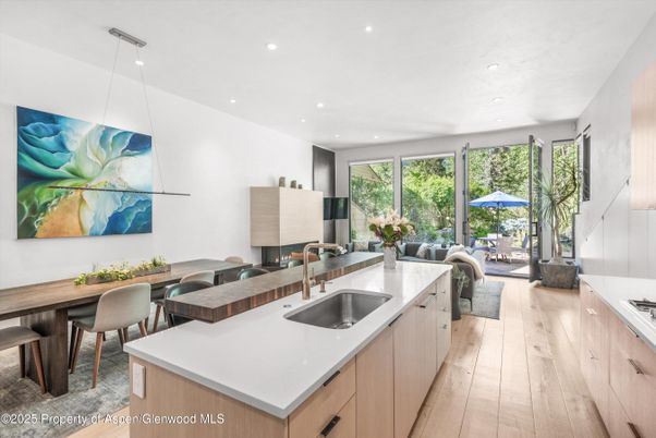 Dining room, Interior, Kitchen, Living room, Pendant Lights, Recessed Lighting, Wood Texture Flooring
