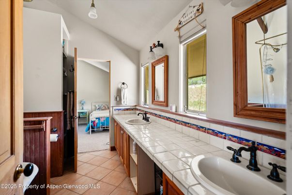 Bathroom, Dual Sink Vanities, Interior, Tile Countertops