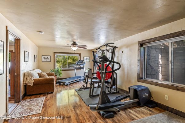 Fitness Equipment, Interior, Wood Texture Flooring