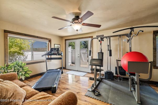 Fitness Equipment, Interior, Wood Texture Flooring