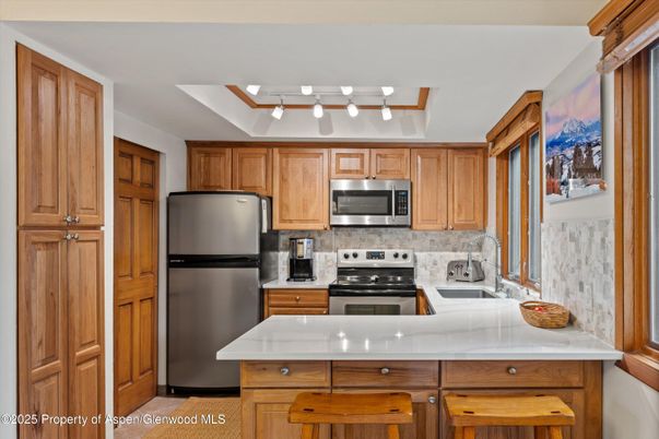 Interior, Kitchen, Stainless Steel Appliances, Tile Countertops