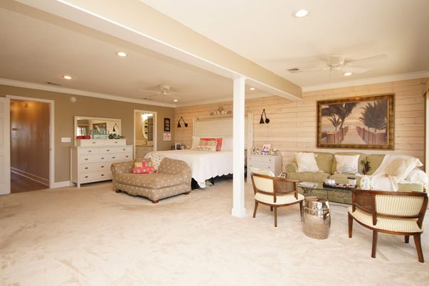 Interior, Living room, Recessed Lighting, Wooden Walls