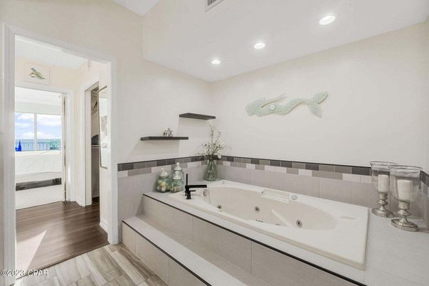 Bathroom, Bedroom, Interior, Recessed Lighting, Wood Texture Flooring