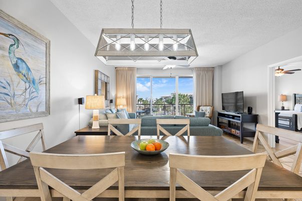 Dining room, Interior, Living room, Pendant Lights, Wood Texture Flooring