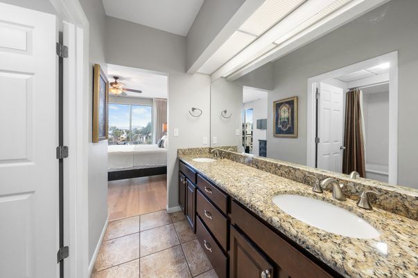 Bathroom, Bedroom, Dual Sink Vanities, Interior, Wood Texture Flooring