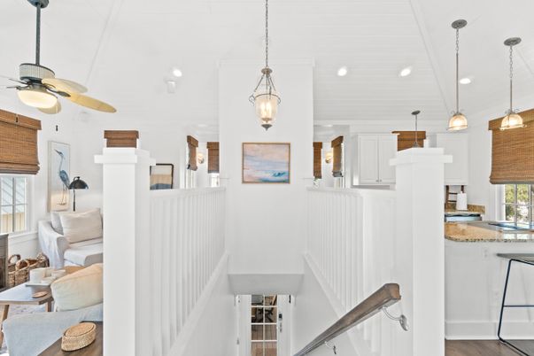 Interior, Living room, Pendant Lights, Recessed Lighting, Wood Texture Flooring