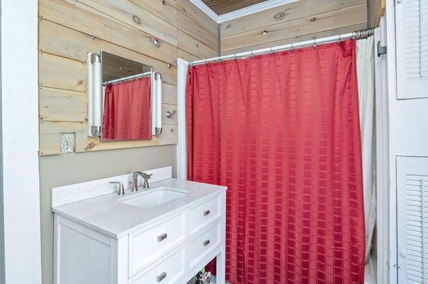 Bathroom, Interior, Wooden Walls