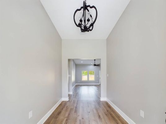 Chandelier, Interior, Recessed Lighting, Wood Texture Flooring