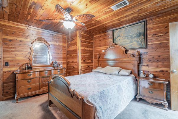 Bedroom, Interior, Wooden Ceilings, Wooden Walls