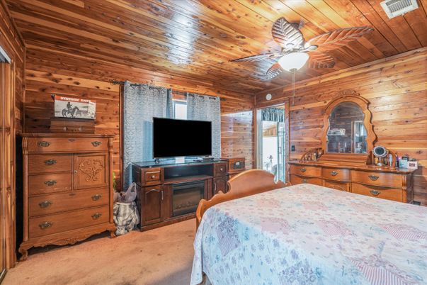Bedroom, Interior, Wooden Ceilings, Wooden Walls