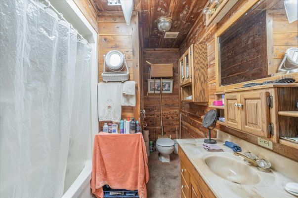 Bathroom, Interior, Wooden Walls