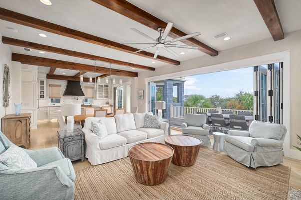 Dining room, Interior, Kitchen, Living room, Pendant Lights, Recessed Lighting, Wooden Beams, Wood Texture Flooring
