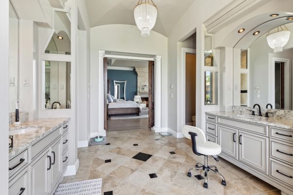 Bathroom, Bedroom, Chandelier, Interior, Recessed Lighting