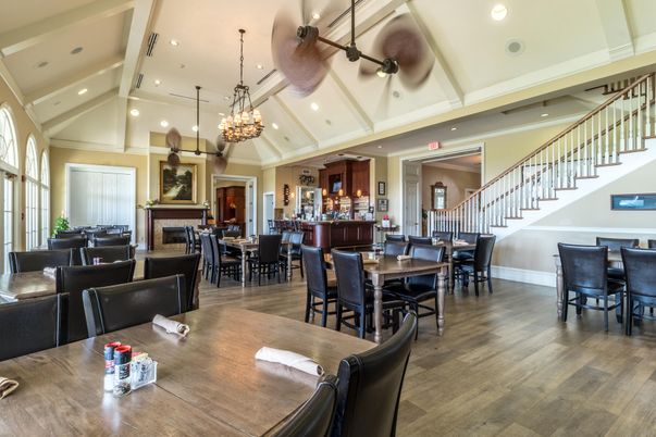 Chandelier, Dining room, Fireplace, Interior, Living room, Pendant Lights, Recessed Lighting, Wood Texture Flooring