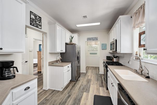 Interior, Kitchen, Wood Texture Flooring