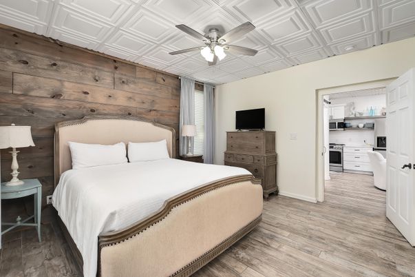 Bedroom, Interior, Wood Texture Flooring, Wooden Walls