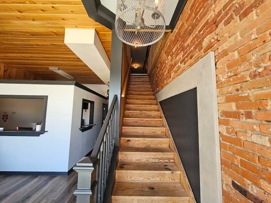 Interior, Stone Walls, Wood Texture Flooring