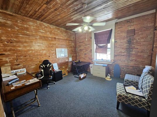Home Office, Interior, Stone Walls, Wooden Ceilings, Wooden Walls