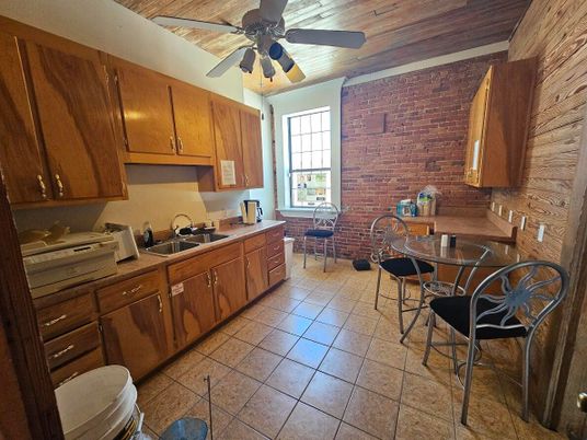 Dining room, Interior, Kitchen, Stone Walls, Wooden Ceilings