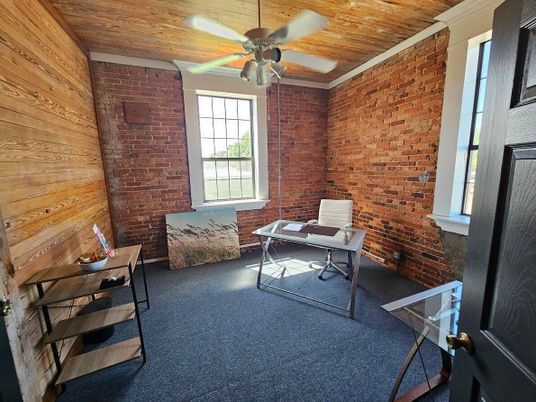 Home Office, Interior, Stone Walls, Wooden Ceilings, Wooden Walls