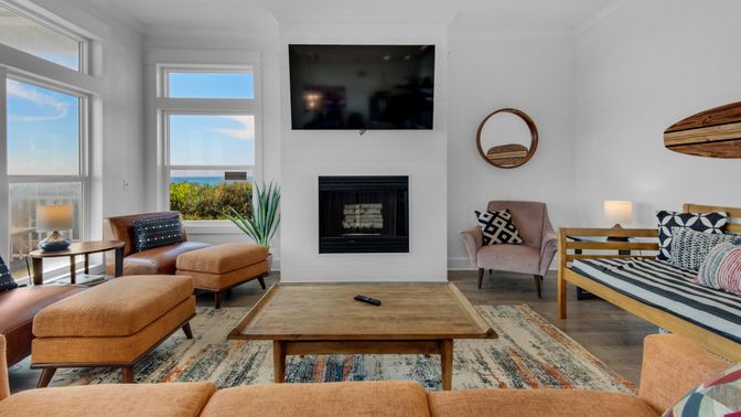 Fireplace, Interior, Living room, Wood Texture Flooring