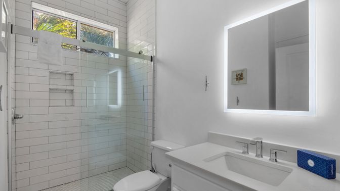 Bathroom, Glass Shower, Interior