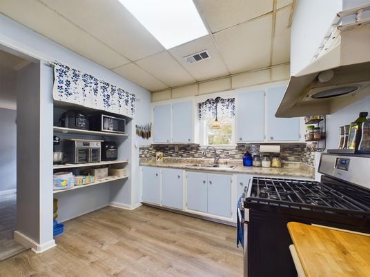 Interior, Kitchen, Wood Texture Flooring