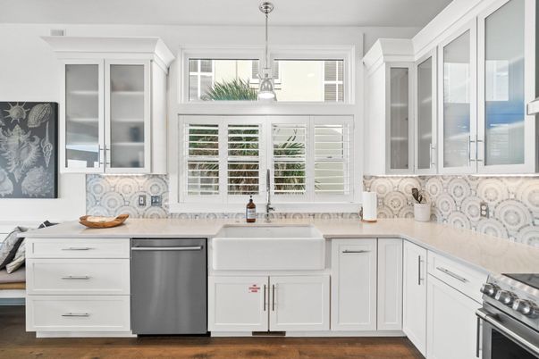 Interior, Kitchen, Pendant Lights, Stainless Steel Appliances, Wood Texture Flooring