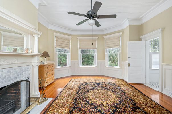 Fireplace, Interior, Wood Texture Flooring