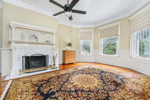 Fireplace, Interior, Wood Texture Flooring