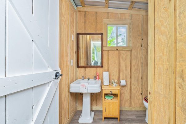 Bathroom, Interior, Wooden Ceilings, Wood Texture Flooring, Wooden Walls