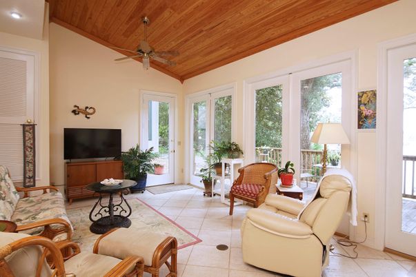 Interior, Living room, Recessed Lighting, Wooden Ceilings